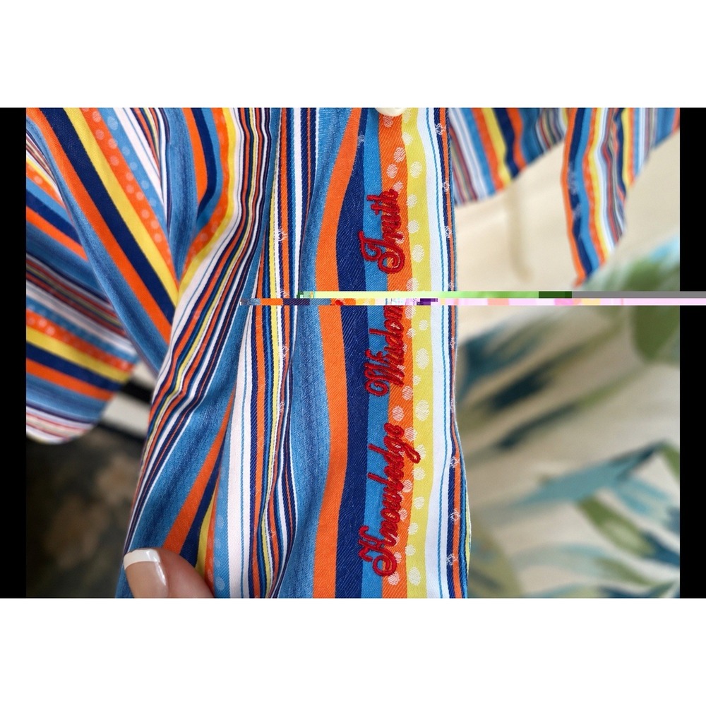 ROBERT GRAHAM 3X CLASSIC STRIPED BUTTON FRONT SHIRT Flip Cuffs Big And Tall - Picture 12 of 12